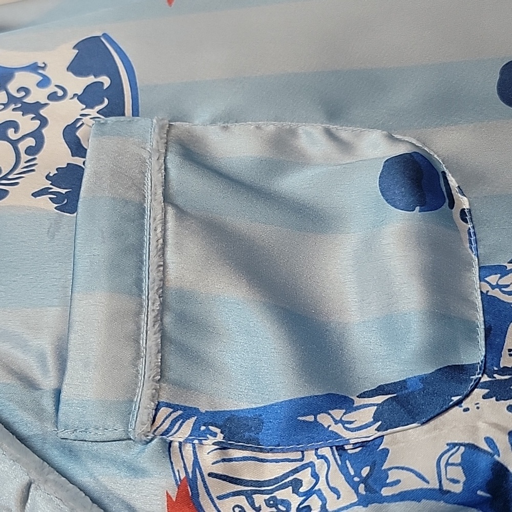 8 Oak Lane | Chic Blue Ginger Jar Print Pajama Set - Picture 3 of 12